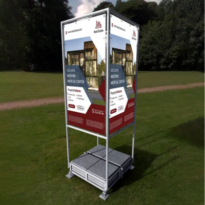 Mobilt bannersystem | med 4 sider