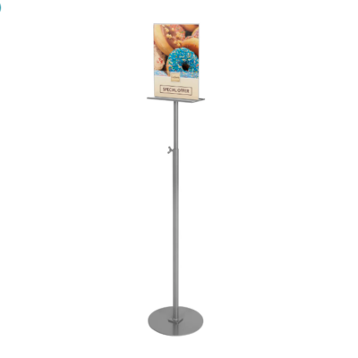 Gulvstativ for plakat | med justerbar teleskopstang