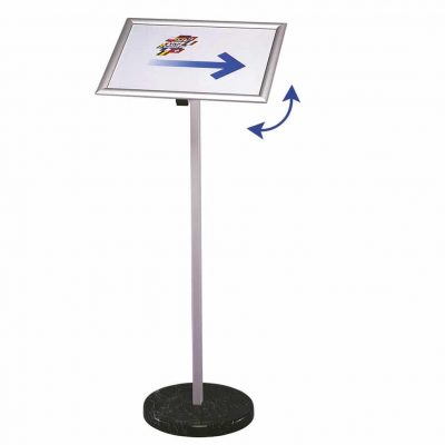 Plakatstativ med fot i marmor eller stål | Format A3 og A4