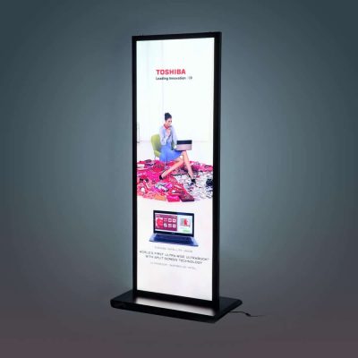 Dobbeltsidig LED plakatsøyle | 3 ulike formater