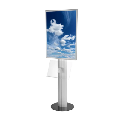 LED A1 plakatstand | med brosjyreholder til 2 x A4
