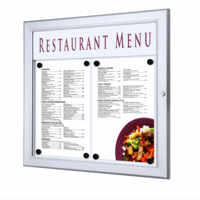 Standard/Proff restaurant menytavle ZM med logofelt | 3 størrelser