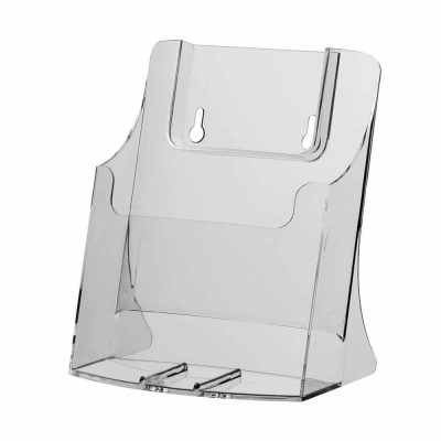 Brosjyreholder med buet front  | format A4, A5 og 1/3 A4