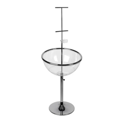 Gulvdispenser med prøveskål | akrylbolle diameter 50 cm