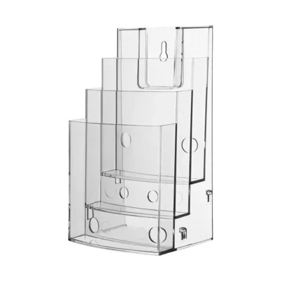 Brosjyreholder modulsystem | 3 eller 6 lommer til format ⅓ A4