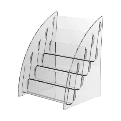 Flatpakket brosjyreholder | 4 stk lommer til format liggende A5