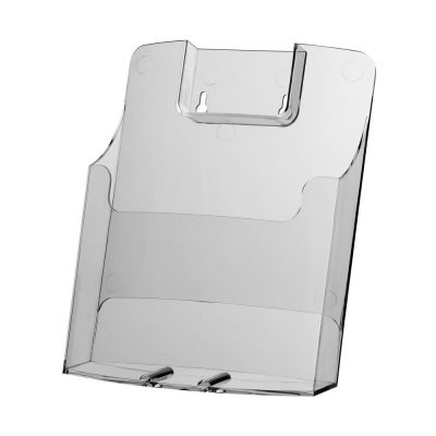 Brosjyreholder for vegg, med buet front | A4, A5 og 1/3 A4